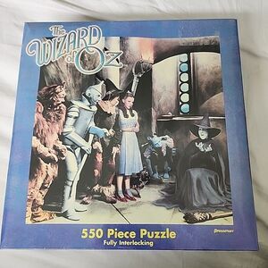 Vintage Wizard of Oz 550 Piece Puzzle 20in x 20in Pressman #4024 Sealed Box 1999